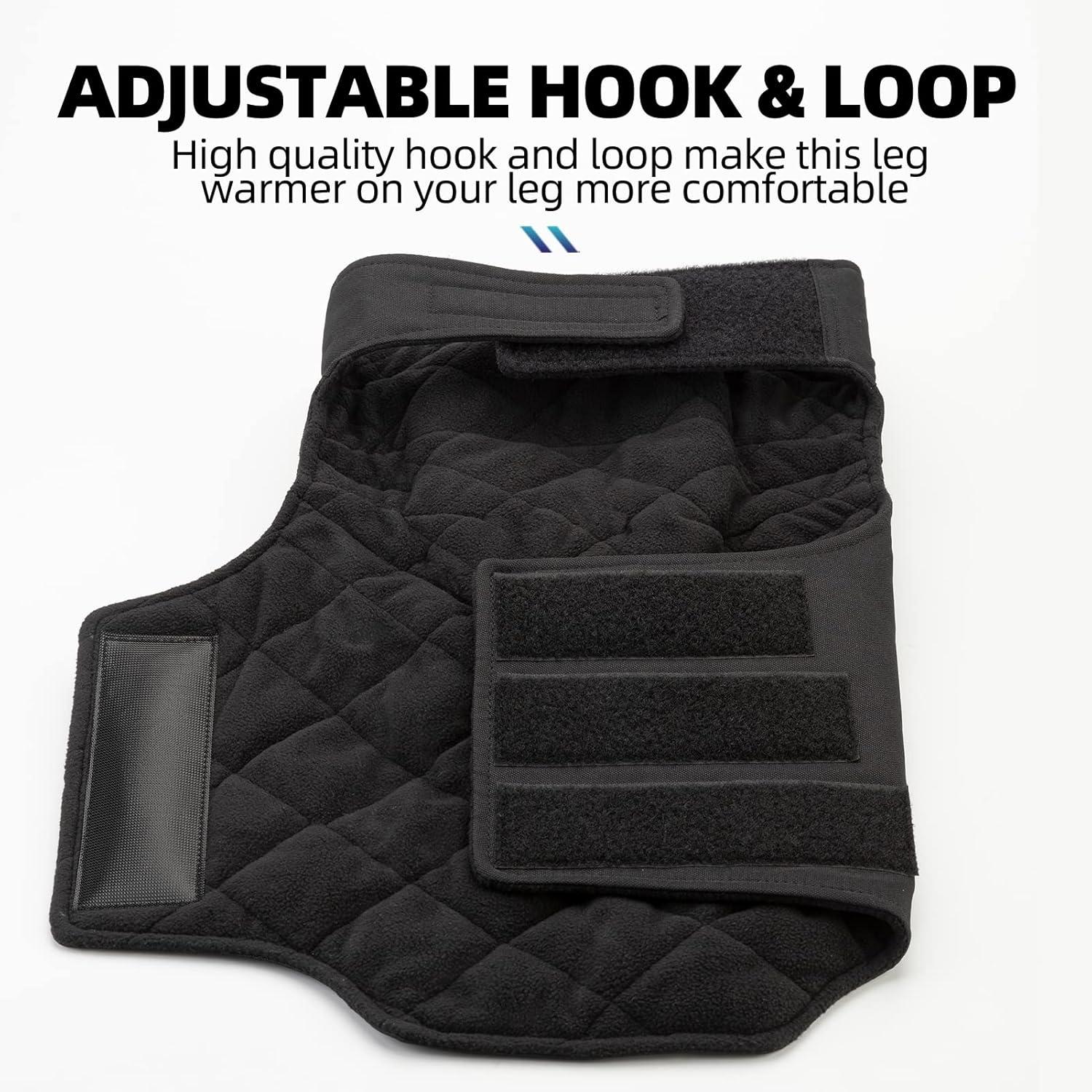 imageROCKBROS Motorcycle Knee Pad Winter Leg Warmer Windproof Knee Warm Pad with EVA Protector for Motorcycle Skiing SnowmobileShortBlack
