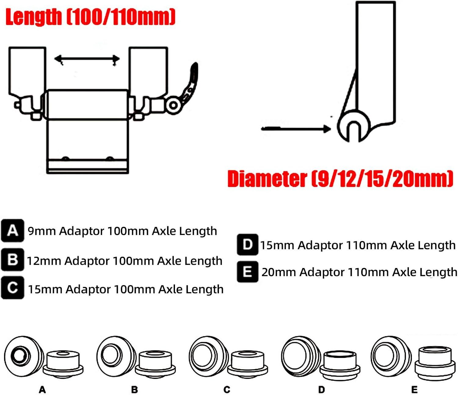 imageROCKBROS Suction Cup Bike Rack Adapter 9121520mm Diameter 100110mm Axle Length for Car Roof Top Sucker Bike Rack Diameter 9mm Adaptor 100mm Axle LengthDiameter 15mm Adaptor 100mm Axle Length