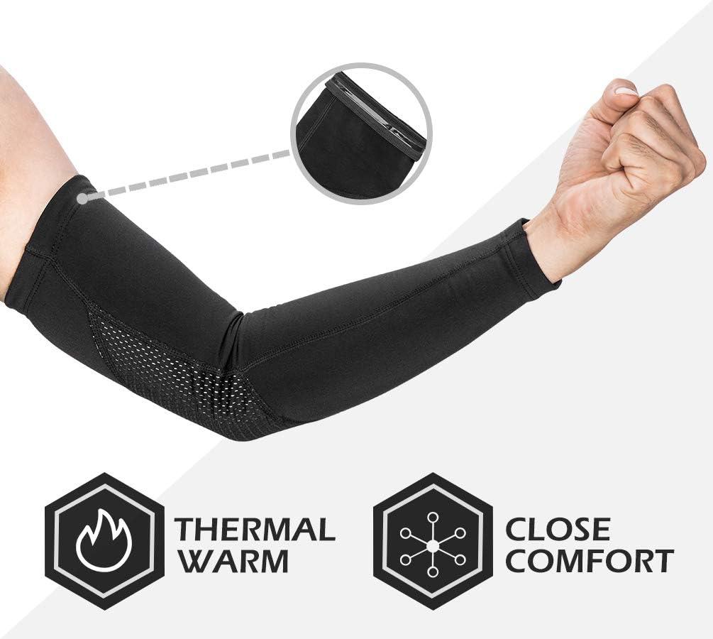imageROCKBROS Thermal Arm Warmer for Men amp Women Arm Sleeves for Cycling Running