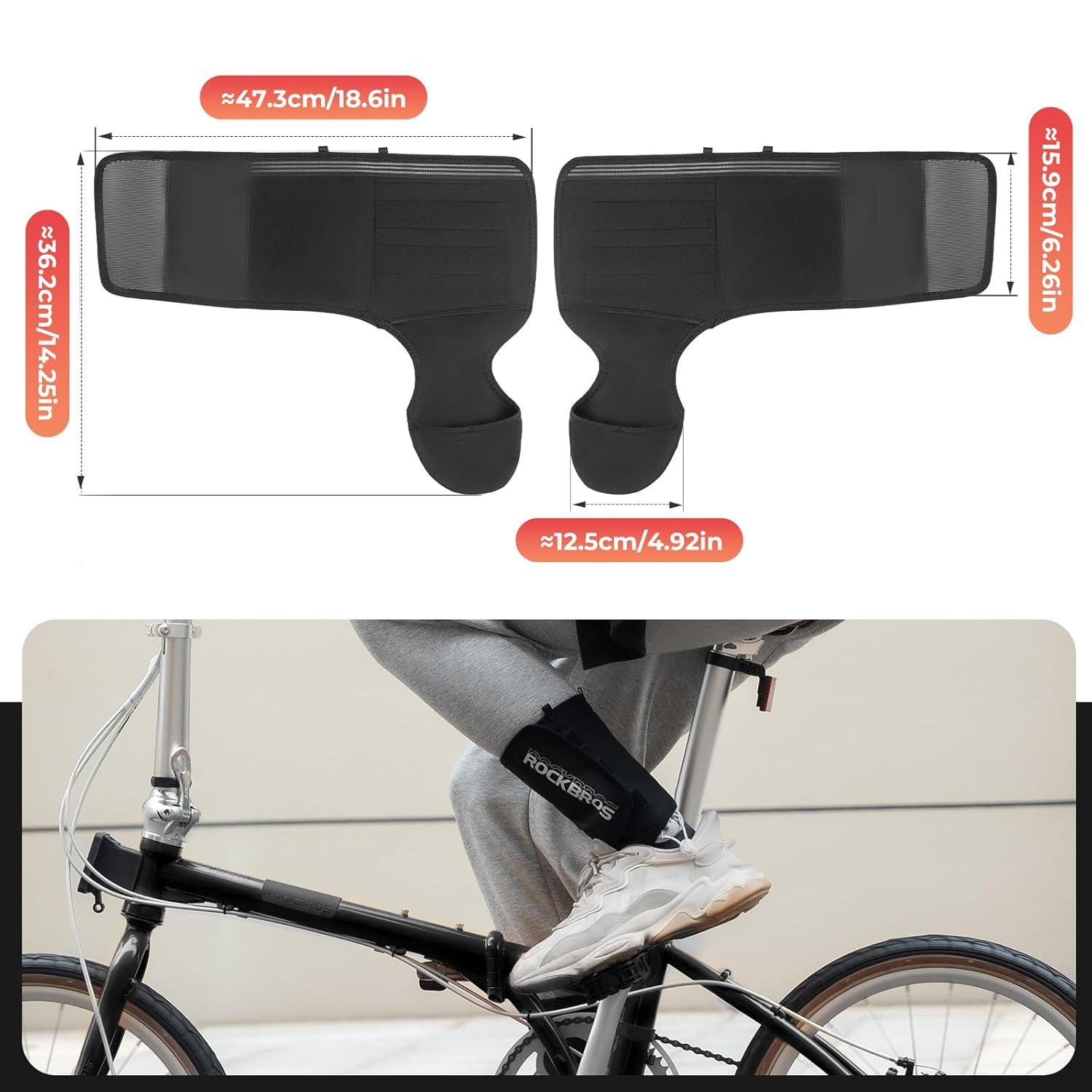 imageROCKBROS Winter Ankle Brace for Women Men Ankle Compression Sleeve Support Adjustable Ankle Wrap for Cycling Riding Motorcycle
