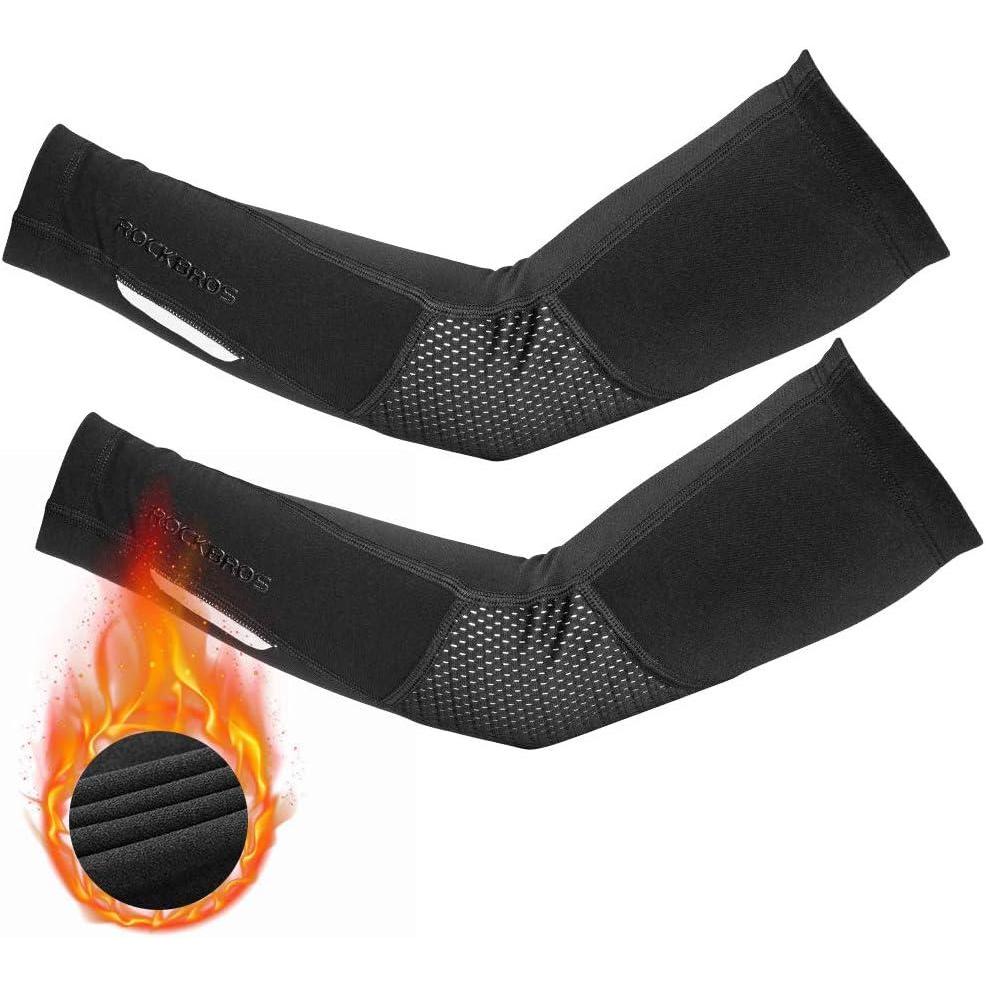 imageROCKBROS Thermal Arm Warmer for Men amp Women Arm Sleeves for Cycling Running