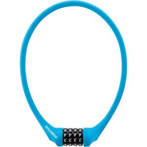 ROCKBROS Bike Lock Cable Locks with Combination Anti Theft 4 Digit Combination Bike Lock Lightweight Bicycle Lock Silicone Cable Lock 1.83 Feet(Blue)