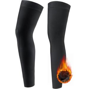 ROCKBROS Cycling Leg Warmers Winter Thermal Full Compression Leg sleeves for Men Women Running Basketball Football