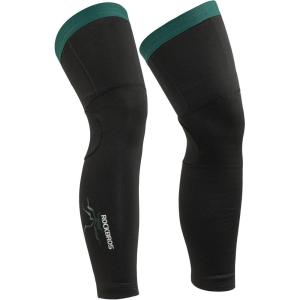 ROCKBROS Cycling Leg Warmers for Men Women Winter Long Leg Sleeves Compression Knee Leg Warmer(Black Green)