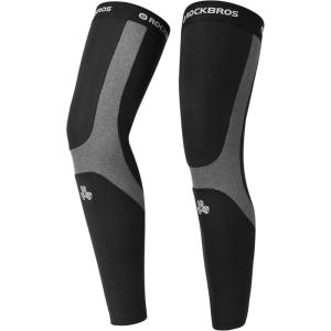 ROCKBROS Cycling Running Leg Warmers for Men Women Winter Cold Weather Leg Warmer Thermal Fleece Long Leg Sleeves Non-Slip