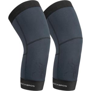 ROCKBROS Knee Warmer for Men Thermal Leg Warmer Knee Brace Anti-slip Knee Sleeves Winter for Basketball Cycling Knee Warmer(Blue Black)