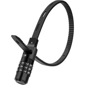 ROCKBROS Steel Core Security Zip Tie Lock Multi-Use, 3-Digit Combination Resettable Cable Lock for Bike Helmet, Stroller, Refrigerator, Liquor Cabinet, & Outdoor Gear – Weather-Resistant