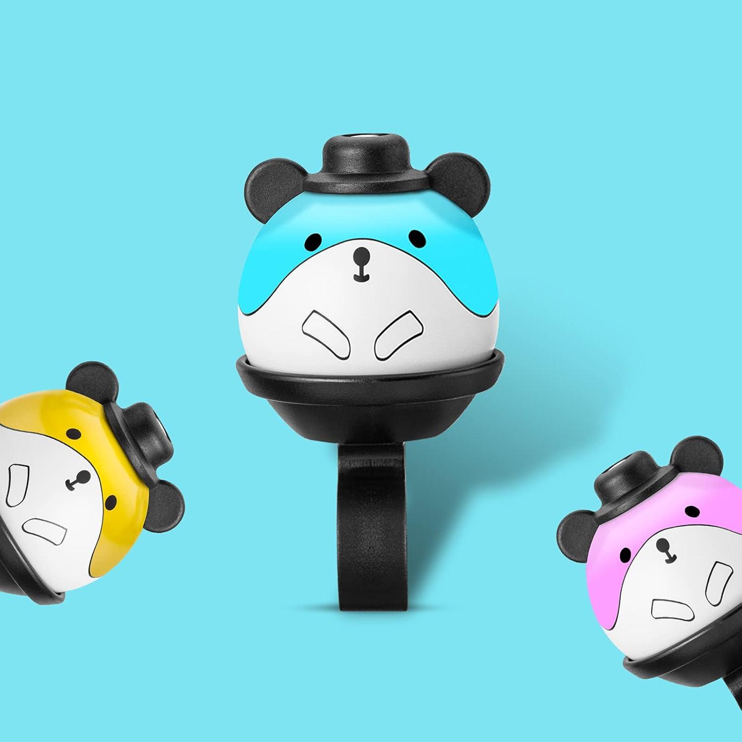 imageROCKBROS Bike Bell for Kids Bicycle Bells Cycling Bells Cute Ring Ball Bike Accessories for Girls Boys Scooter BikeOrange White