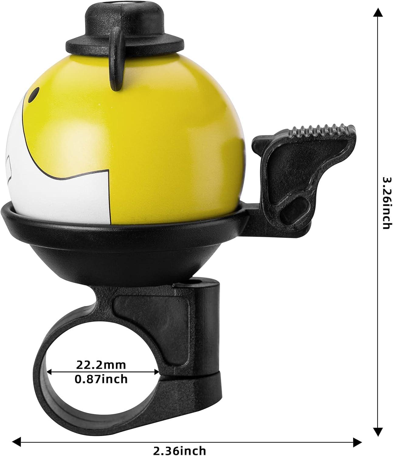 imageROCKBROS Bike Bell for Kids Bicycle Bells Cycling Bells Cute Ring Ball Bike Accessories for Girls Boys Scooter BikeOrange White
