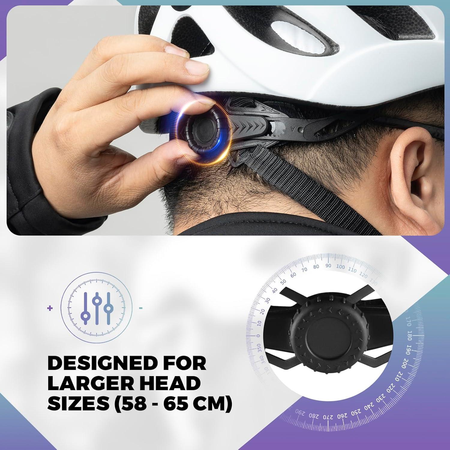 imageROCKBROS Bike Helmet for Adult Men Women with Suggested Fit 5865cm Detachable Magnetic Goggles amp Sun Visor Lightweight with Adjustable Side and Chin Strap Suitable for Myopia GlassesTi 5865cm