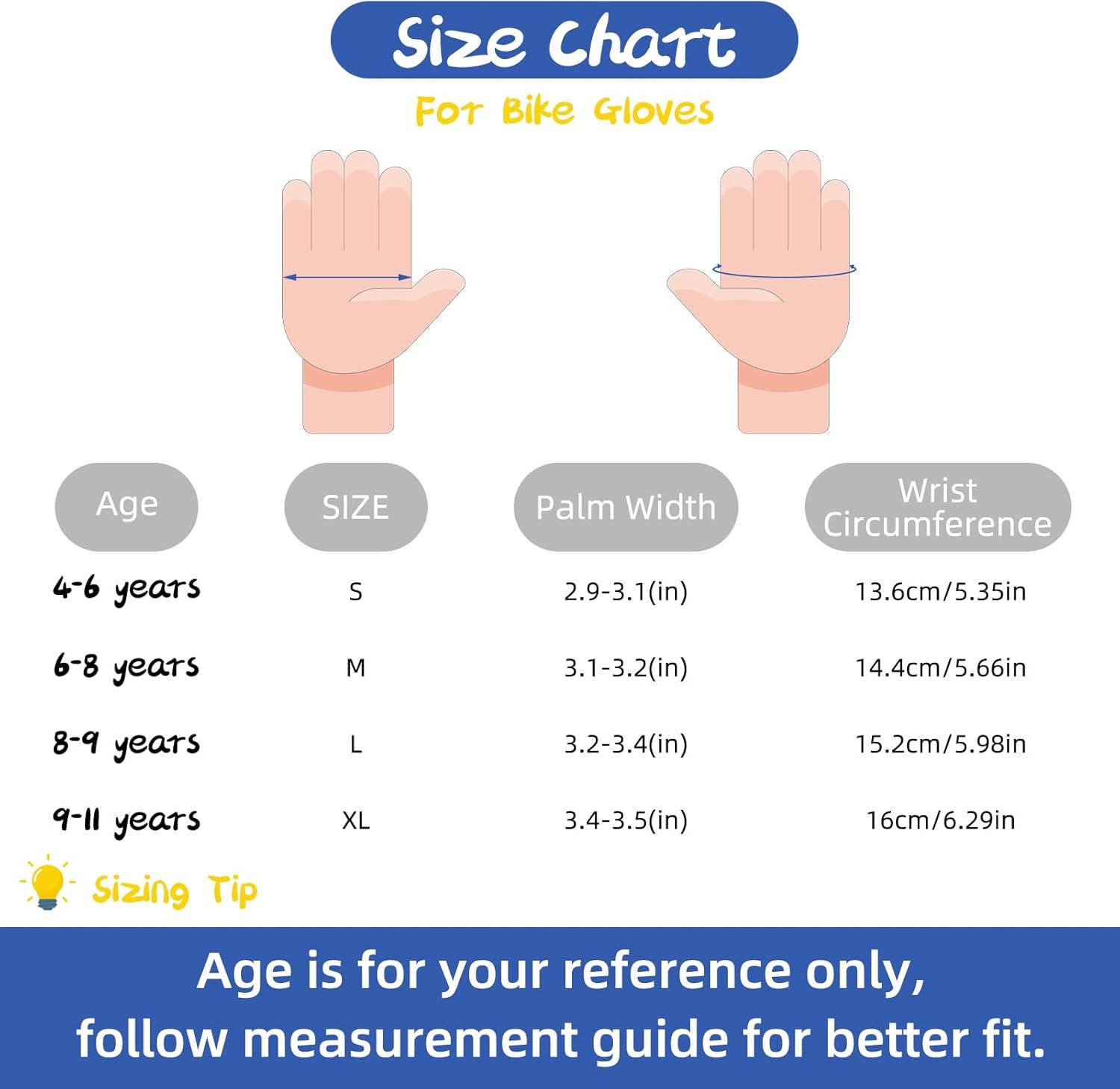 imageROCKBROS Kids Fingerless Bike Gloves Sport Half Finger Gloves for Children Climbing Cycling Camping Outdoor SportsChild Friendly and Animal Protective ThemeMedium