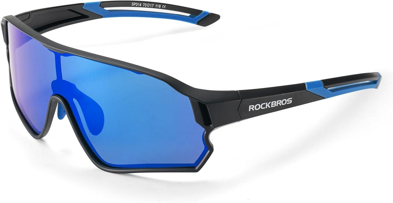 imageROCKBROS Kids Polarized Sunglasses Cycling Glasses Sport Sunglasses UV400 Protection for Youth Boys Girls Age 814Black