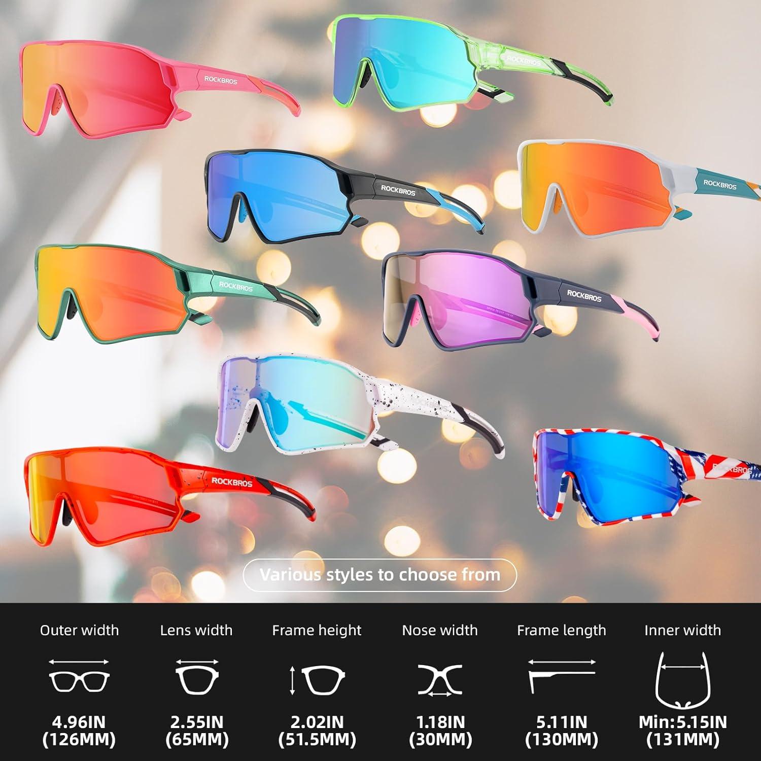 imageROCKBROS Kids Polarized Sunglasses Cycling Glasses Sport Sunglasses UV400 Protection for Youth Boys Girls Age 814Blue Purple
