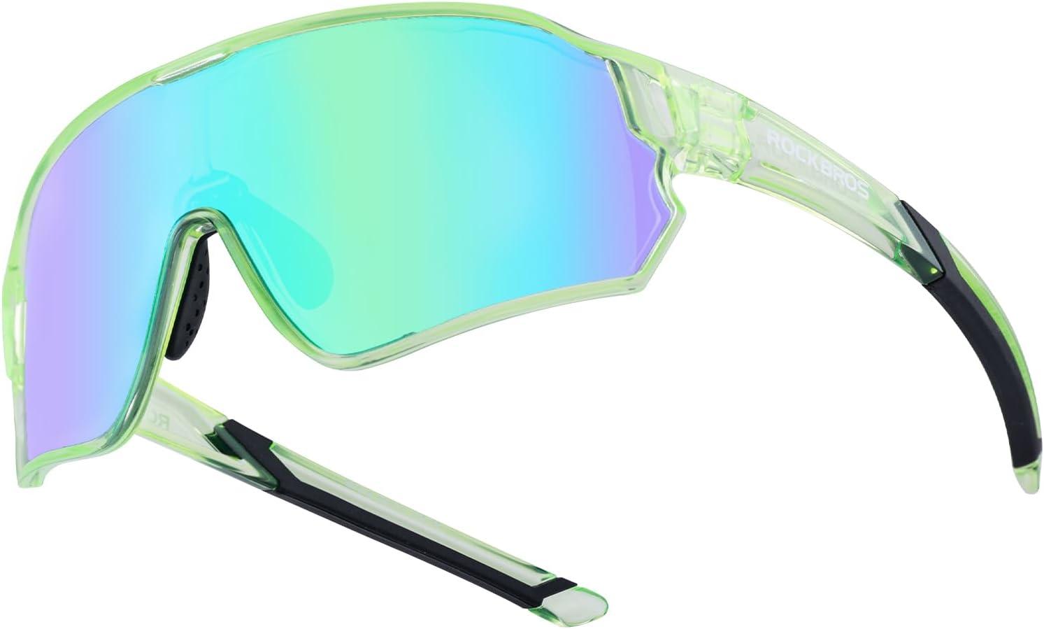 imageROCKBROS Kids Polarized Sunglasses Cycling Glasses Sport Sunglasses UV400 Protection for Youth Boys Girls Age 814Olive Green