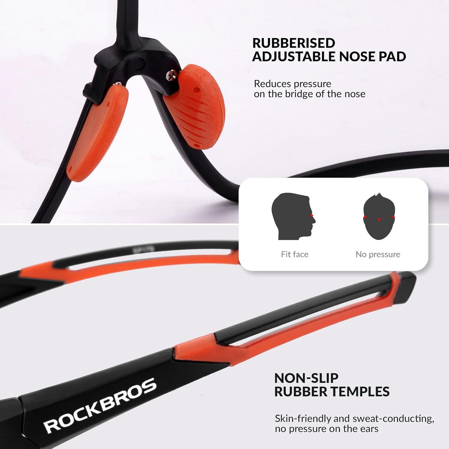 imageROCKBROS Photochromic Sports Kids Sunglasses For Boys Girls Children Youth MTB Biking Sunglasses for Kids Ages 8 to 14Black Sand