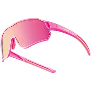 ROCKBROS Kids Polarized Sunglasses Cycling Glasses Sport Sunglasses UV400 Protection for Youth Boys Girls Age 8-14(Pink)