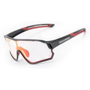 ROCKBROS Photochromic Sports Kids Sunglasses For Boys Girls Children Youth MTB Biking Sunglasses for Kids Ages 8 to 14(Black Sand)