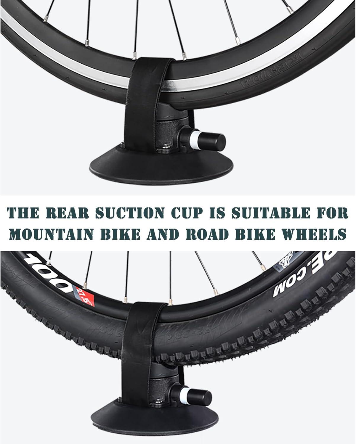 imageROCKBROS Suction Cup Bike Rack for Car Roof Top Sucker Bike Rack Quick Release Aluminium Alloy Bike Carrier with Sucker for 1 Blue1Bike Black