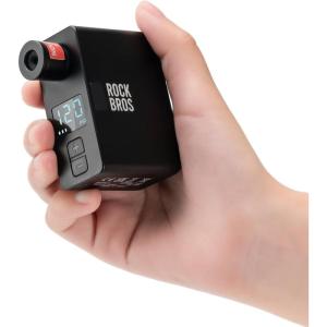 ROCKBROS LED Screen Electric Mini Bike Pump PRO, Max 120 PSI with Gauge, Auto Stop Bicycle Pump Tire Inflator Air Pump for E-Bike, MTB, and Road Bike