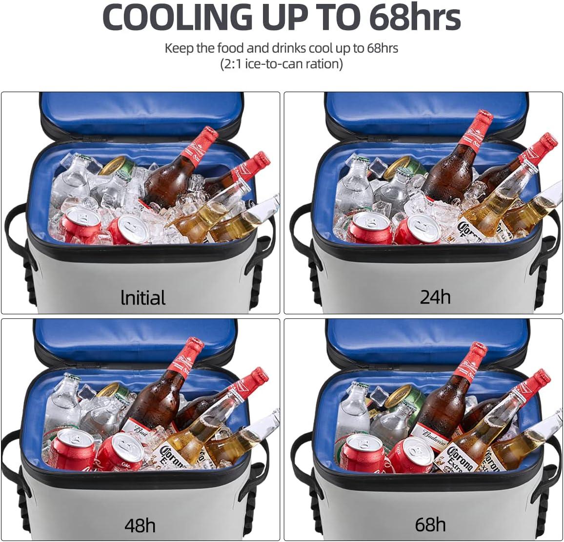 imageROCKBROS Backpack Cooler LeakProof Soft Sided Cooler Waterproof Insulated Backpack Cooler Bag 36 Can Soft Cooler for Camping Fishing Party Outdoor Adventure Picnic36 Can Green