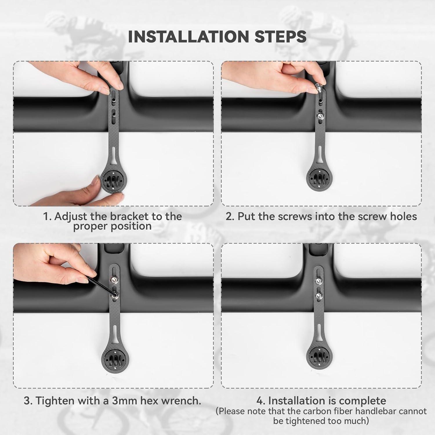 imageROCKBROS Bike Computer Mount OutFront Compatible with Garmin amp Mainstream Watch TablesEquipped with Multiple Types of BasesTitanium Alloy