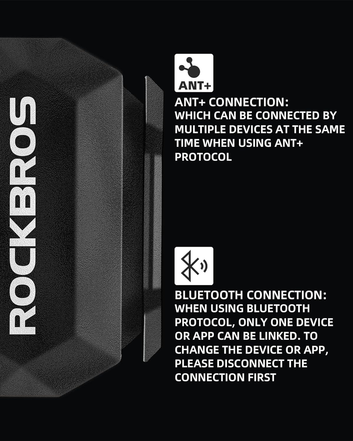 imageROCKBROS Bike Computer Wireless Cycling Computers ANT Bluetooth Bike Speedometer Odometer Bicycle Computer with Speed Cadence Sensor for Riding Cycling Waterproof 29inch LCD ScreenM1C3Mount2024