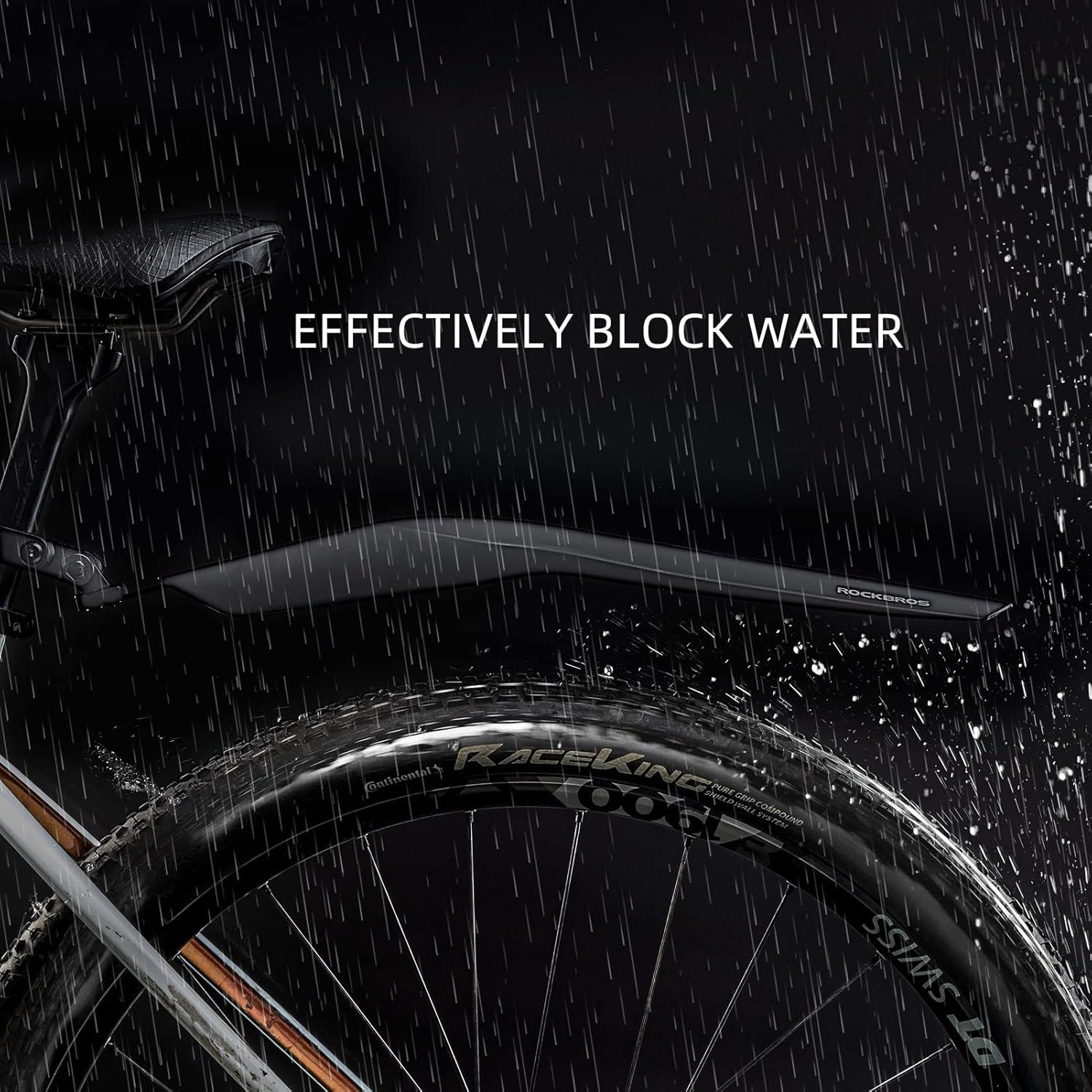 imageROCKBROS Bike Fenders Adjustable MTB Fenders Bike Mudguard Rear Fenders Cycling Mud Guard