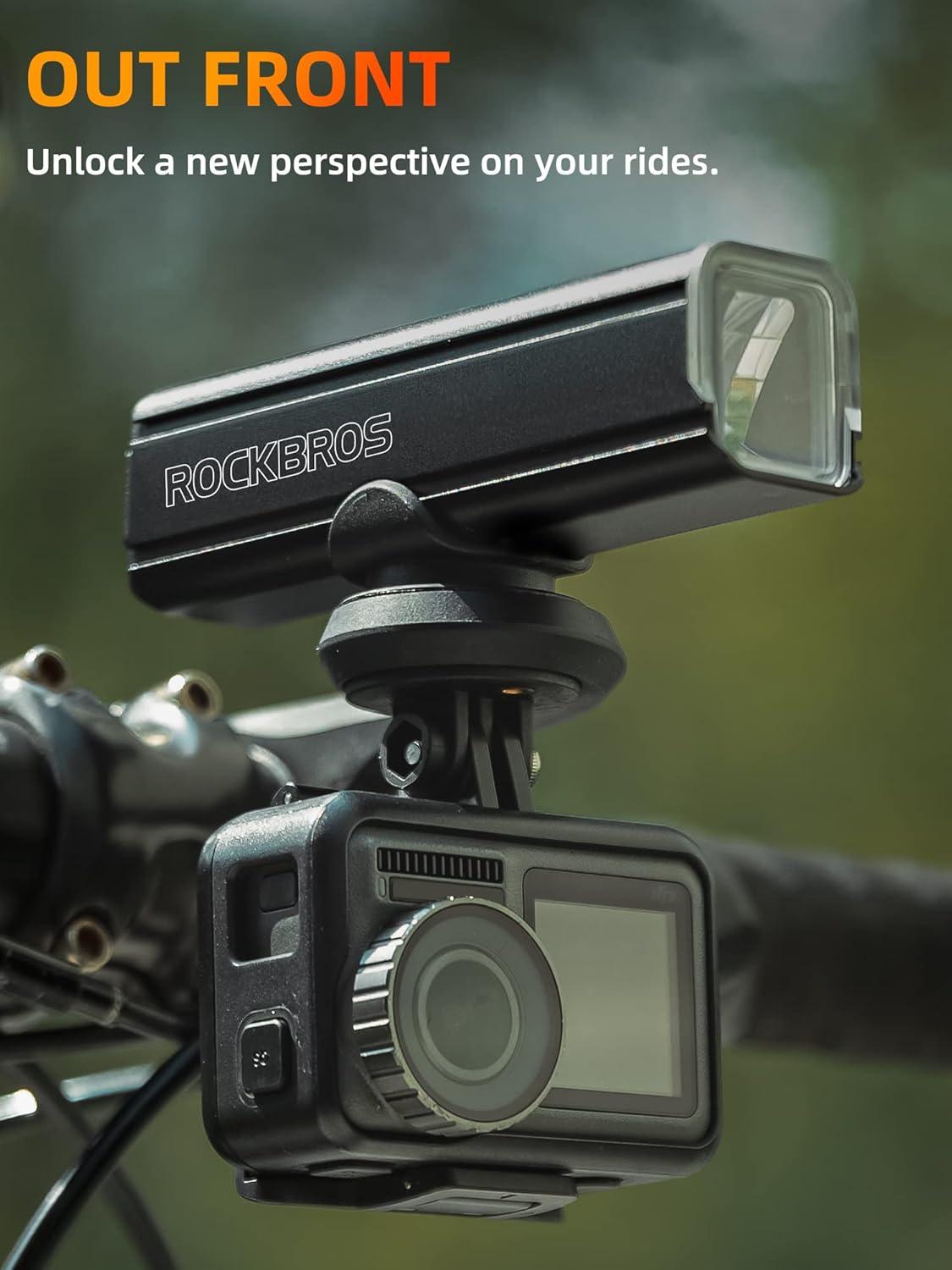 imageROCKBROS Out Front Mount Compatible with Garmin iGPSPORT Bike Handlebar 126138 3235mm