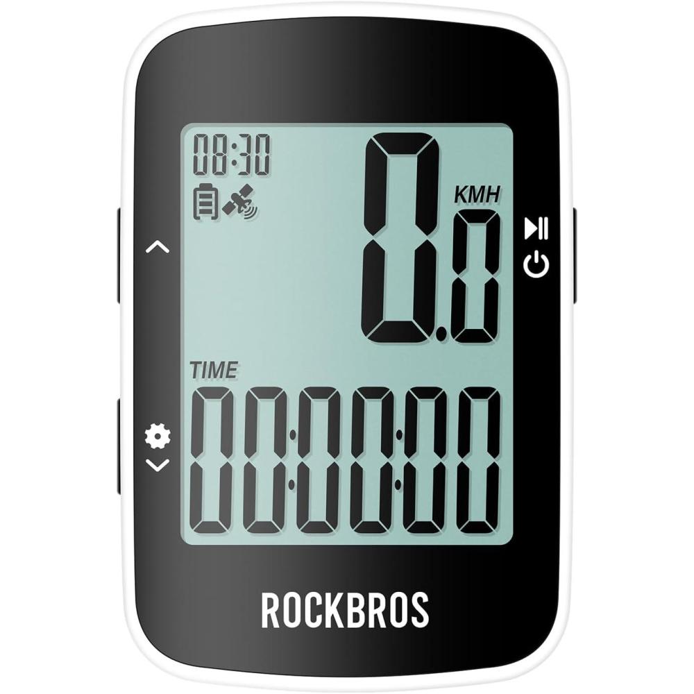 imageROCKBROS Bike Computer Bike Speedometer GPS Wireless Cycling Computer with Bluetooth IPX7 Waterproof600mAH Battery and 23 Large Display