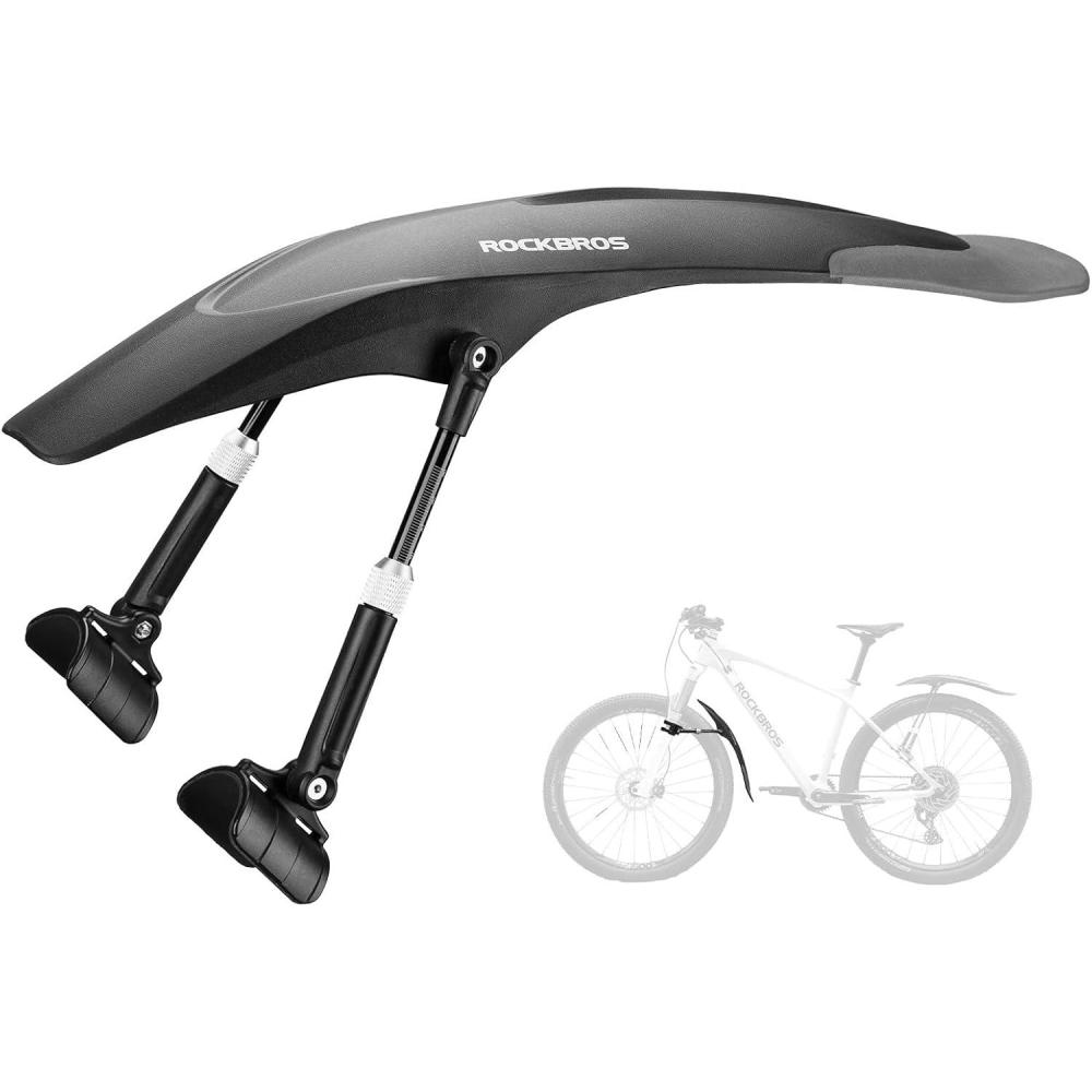 imageROCKBROS Bike Fender Adjustable Bicycle Fenders for 2627529 Mountain Bike Universal Front Rear Mud Guards for MTBFront