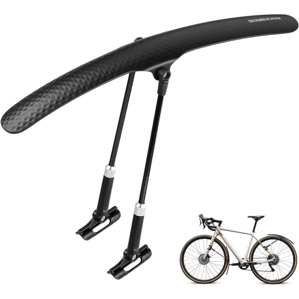imageROCKBROS Bike Fenders 2 Pack Vintage Minimalist Quick Release Bicycle Fenders Front and Rear Universal Bike Mud Guard Adjustable Easy to Installblack1 fender