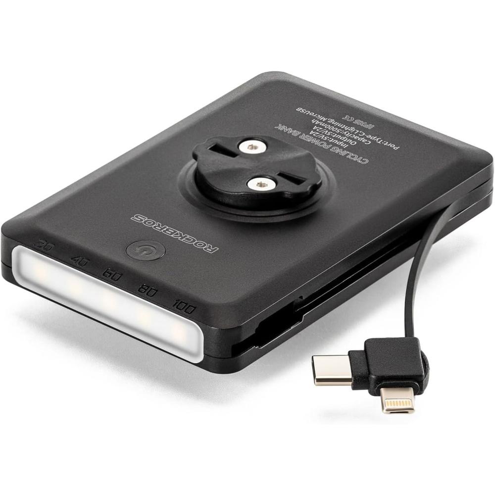 imageROCKBROS Bike Mount Compatible with Cycling Computer 10000mAh 5000mAh TypeC Recharge Bike Light10000mAh