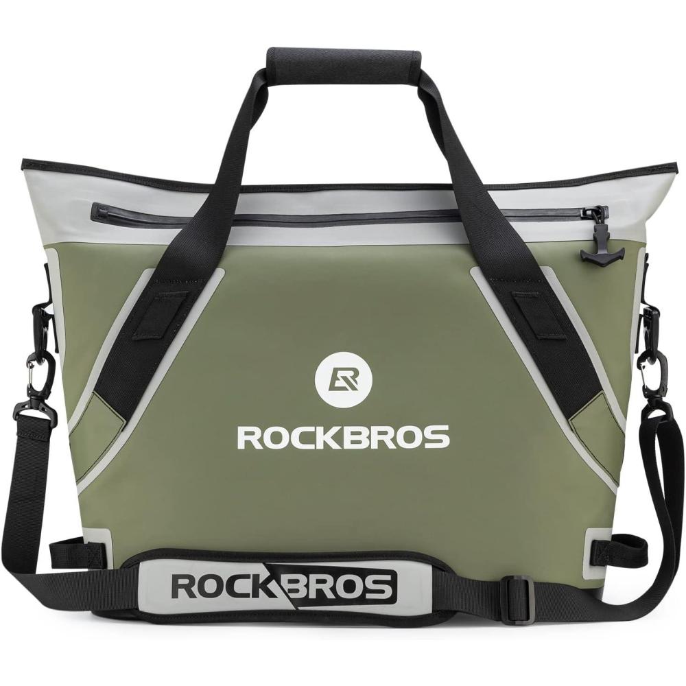 imageROCKBROS Soft Cooler Insulated Leak Proof Cooler Bag Portable 36 Can Large Soft Sided Coolers Waterproof Insulated Pack Cooler for Travel Beach Camping Picnic Lunch Fishing Floating PartyGreen