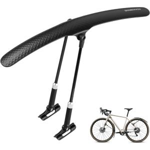 ROCKBROS Bike Fenders 2 Pack Vintage Minimalist Quick Release Bicycle Fenders Front and Rear Universal Bike Mud Guard Adjustable Easy to Install(black（1 fender）)