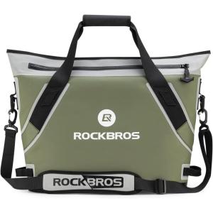 ROCKBROS Soft Cooler Insulated Leak Proof Cooler Bag Portable 36 Can Large Soft Sided Coolers Waterproof Insulated Pack Cooler for Travel, Beach, Camping, Picnic, Lunch, Fishing, Floating, Party(Green)