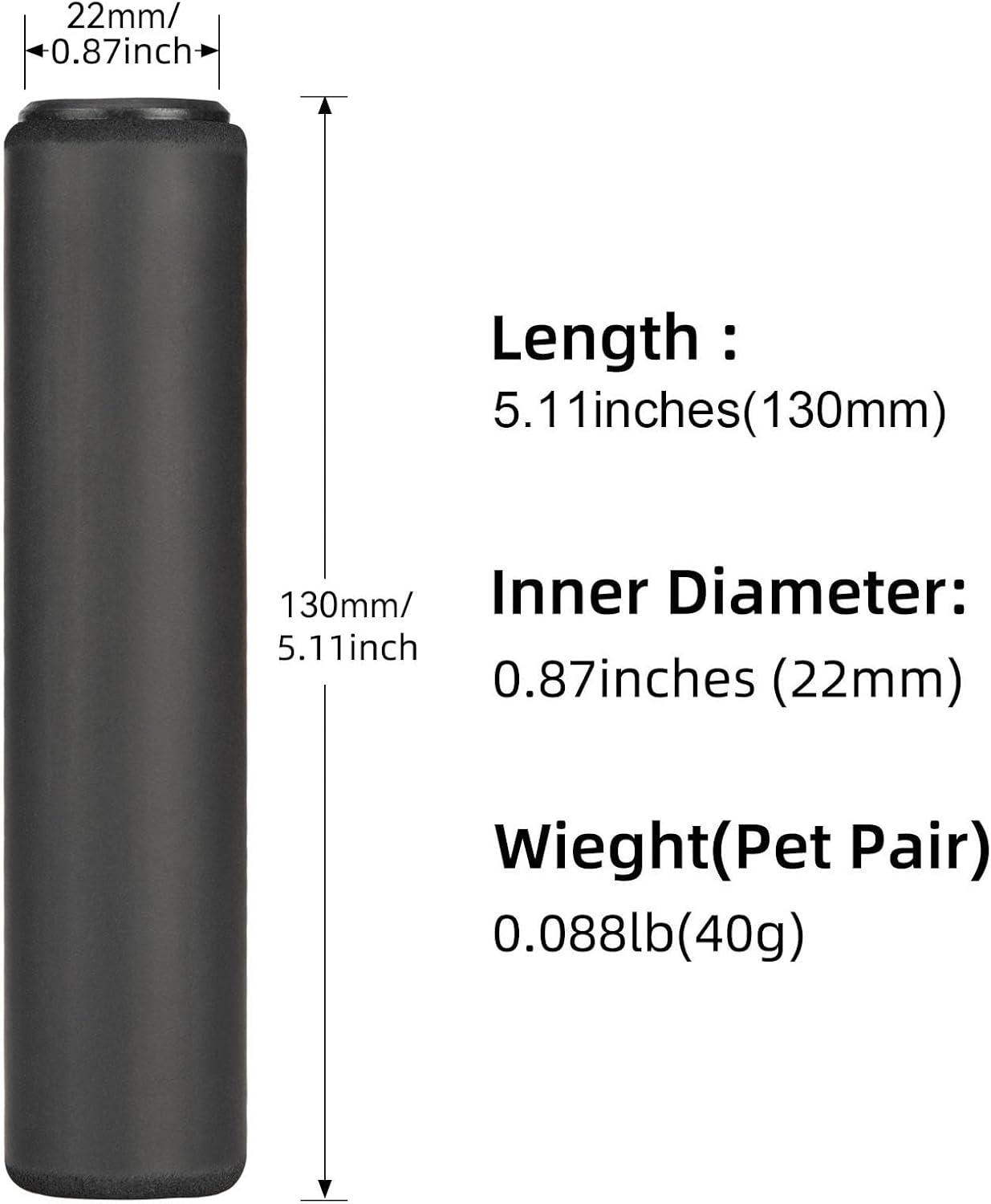 imageROCK BROS Bike Handle Grips Foam Comfortable Shock Absorption Bike Handlebar Grips Suit for BMX Mountain MTB Beach Cruiser Scooterblack