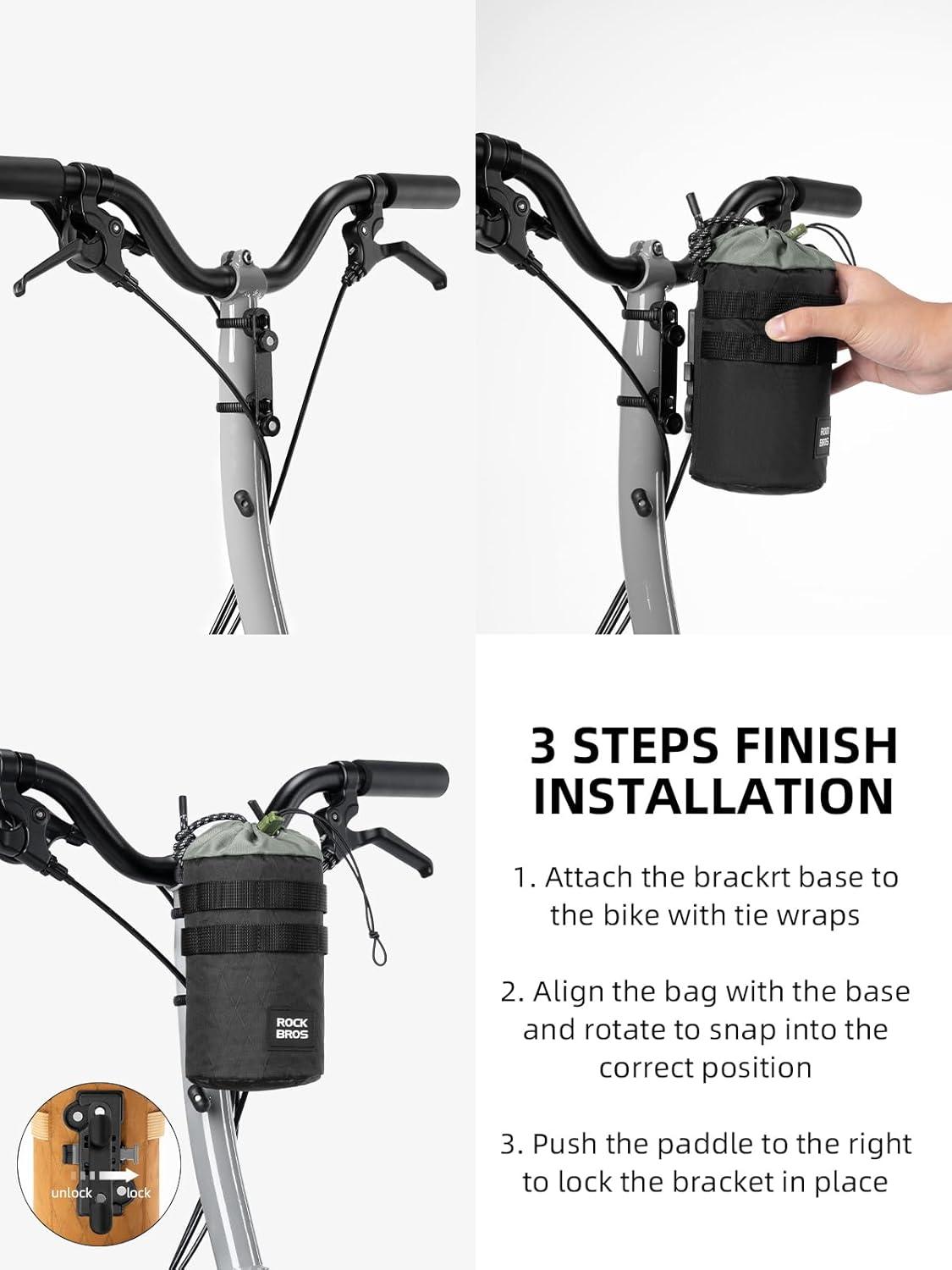 imageROCKBROS Bike Cup Holder ShortTerm Insulation Bike Bottle Holder Universal Bottle Holder for Bicycle Scooter WheelchairBlue