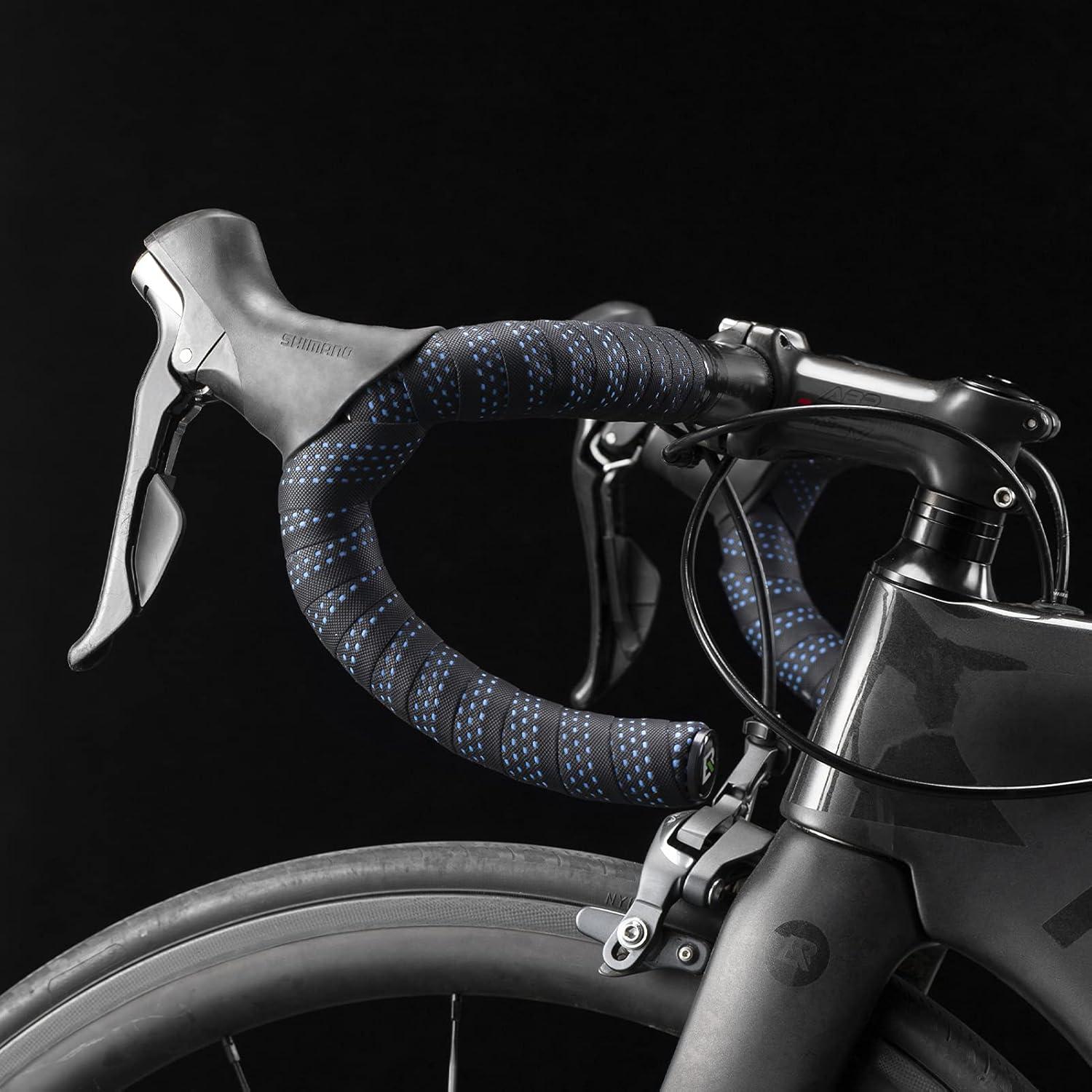 imageROCKBROS Bike Handlebar Tape for Road Bike Grip Tape Bicycle Handlebar Grip Tape Wrap BlackBlue