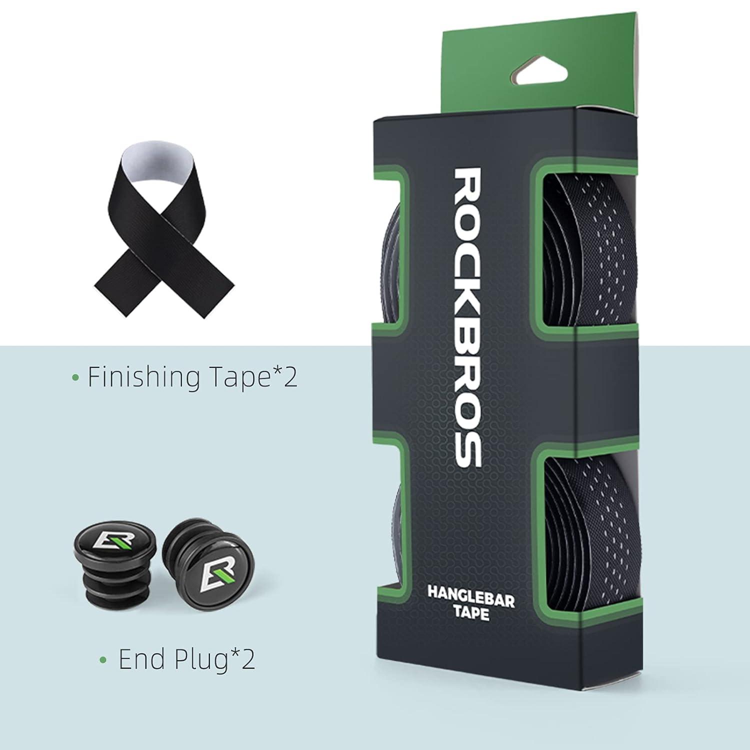 imageROCKBROS Bike Handlebar Tape for Road Bike Grip Tape Bicycle Handlebar Grip Tape Wrap BlackWhite
