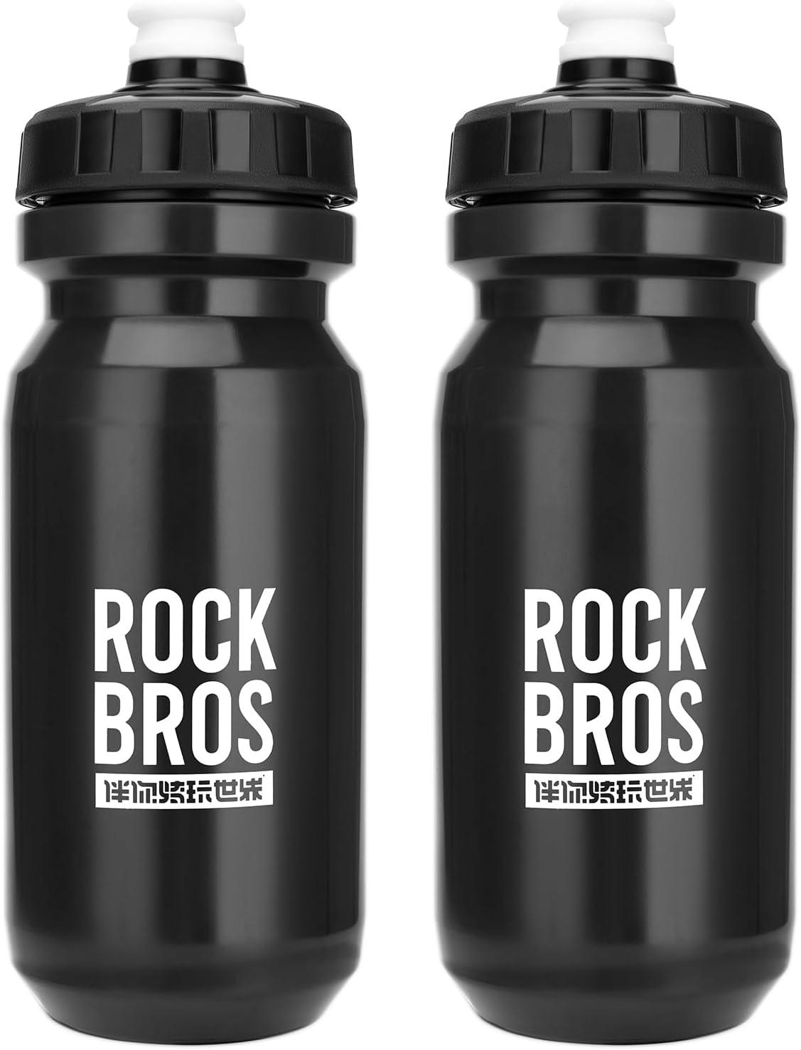 imageROCKBROS Bike Water Bottle BPAFree Squeeze Water Bottle 20 ozBlack