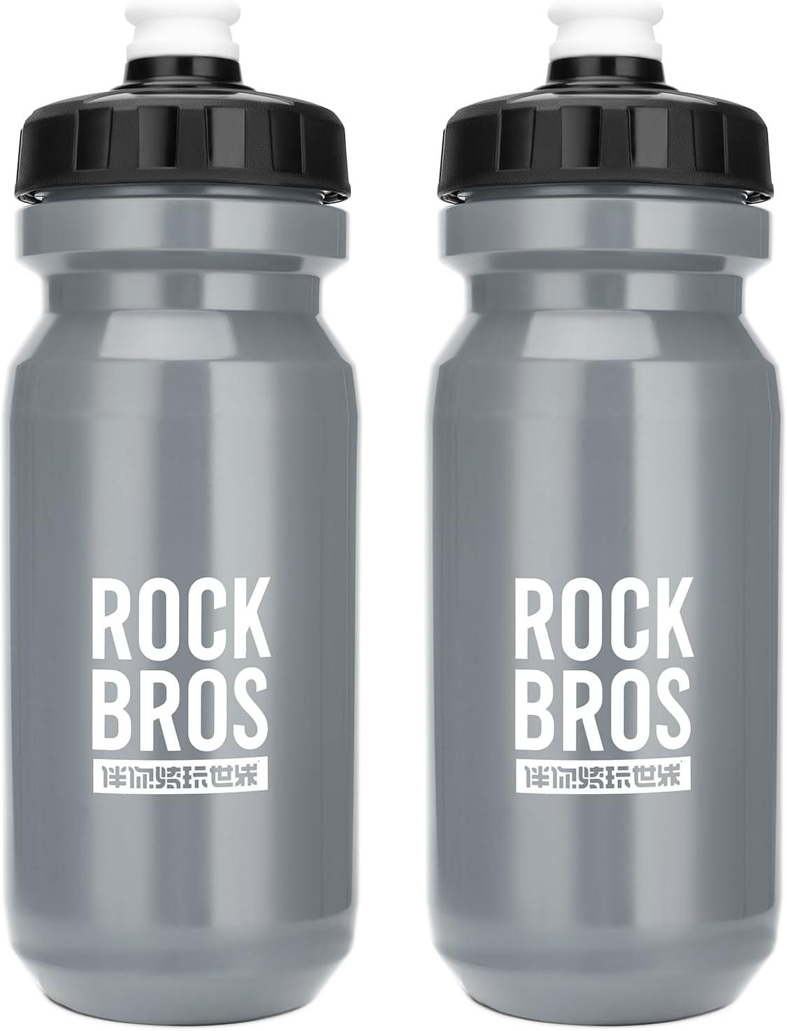 imageROCKBROS Bike Water Bottle BPAFree Squeeze Water Bottle 20 ozDark Gray