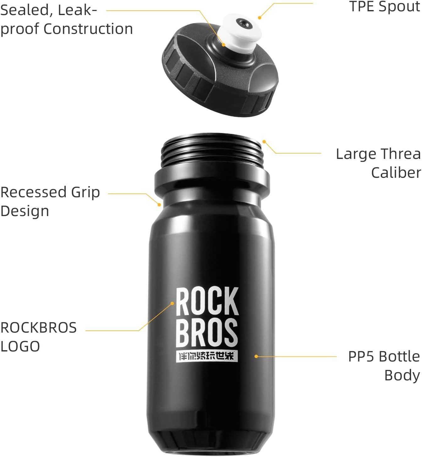 imageROCKBROS Bike Water Bottle BPAFree Squeeze Water Bottle 20 ozIvory