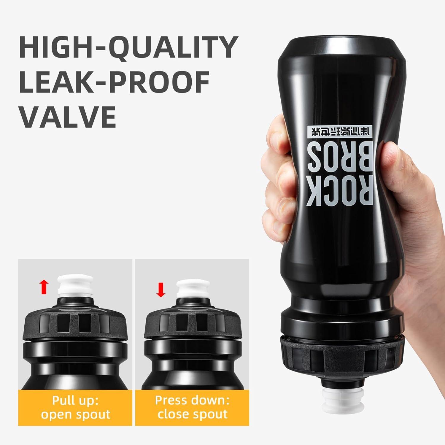 imageROCKBROS Bike Water Bottle BPAFree Squeeze Water Bottle 20 ozIvory