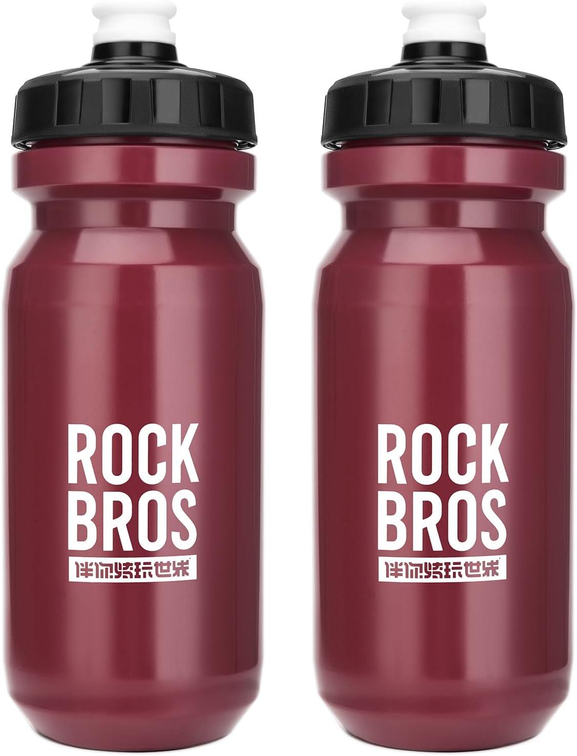imageROCKBROS Bike Water Bottle BPAFree Squeeze Water Bottle 20 ozRed
