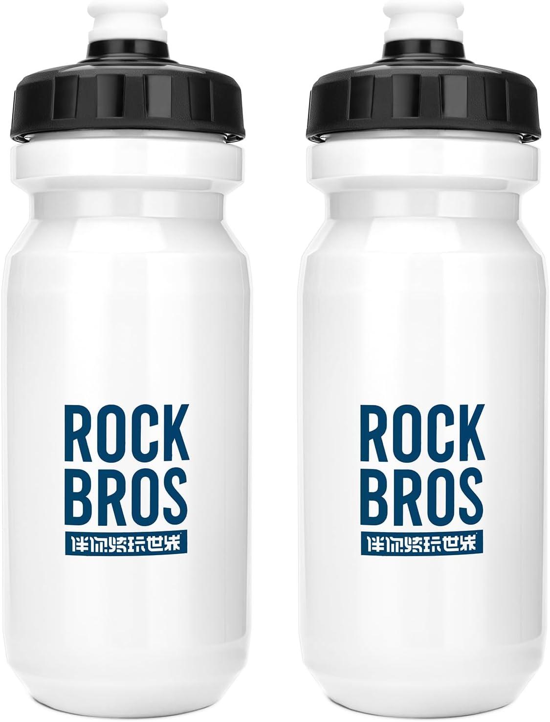 imageROCKBROS Bike Water Bottle BPAFree Squeeze Water Bottle 20 ozWhite