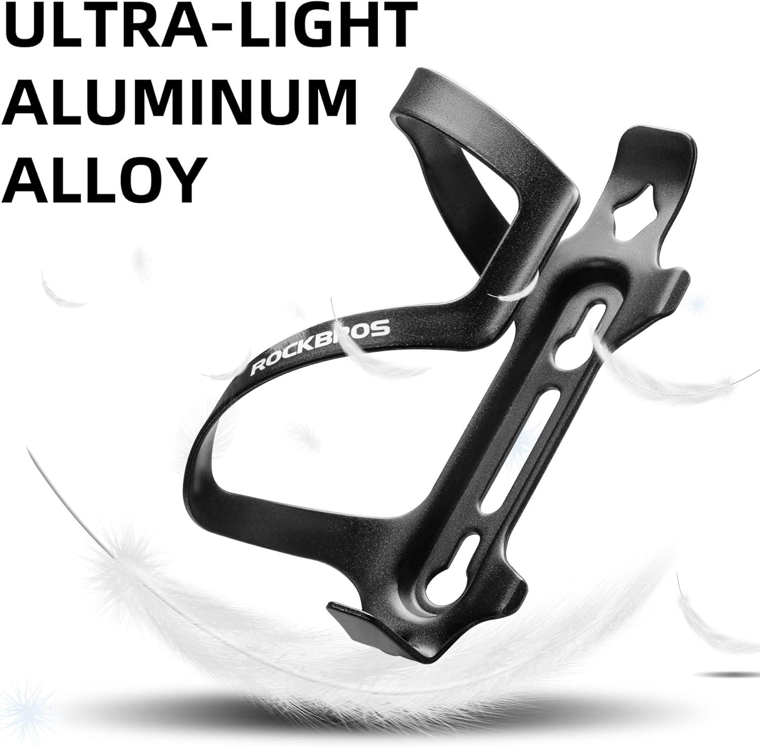 imageROCKBROS Bike Water Bottle Holder Alloy Aluminum Bicycle Water Bottle Cage Brackets Bike Cup Holder for Road Mountain Bikes BlackBlack2