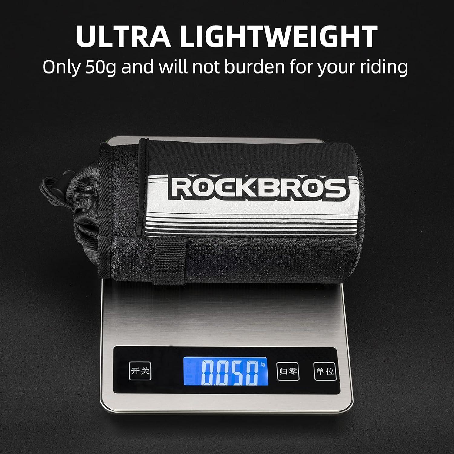 imageROCKBROS Bike Water Bottle Holder Bag Bike Bag Handlebar Stem Bag Bicycle Cup Drink Holder Insulated Stem Bag Food Snack Bike Accessories Storage Pouch Bag for Mountain Road Bike