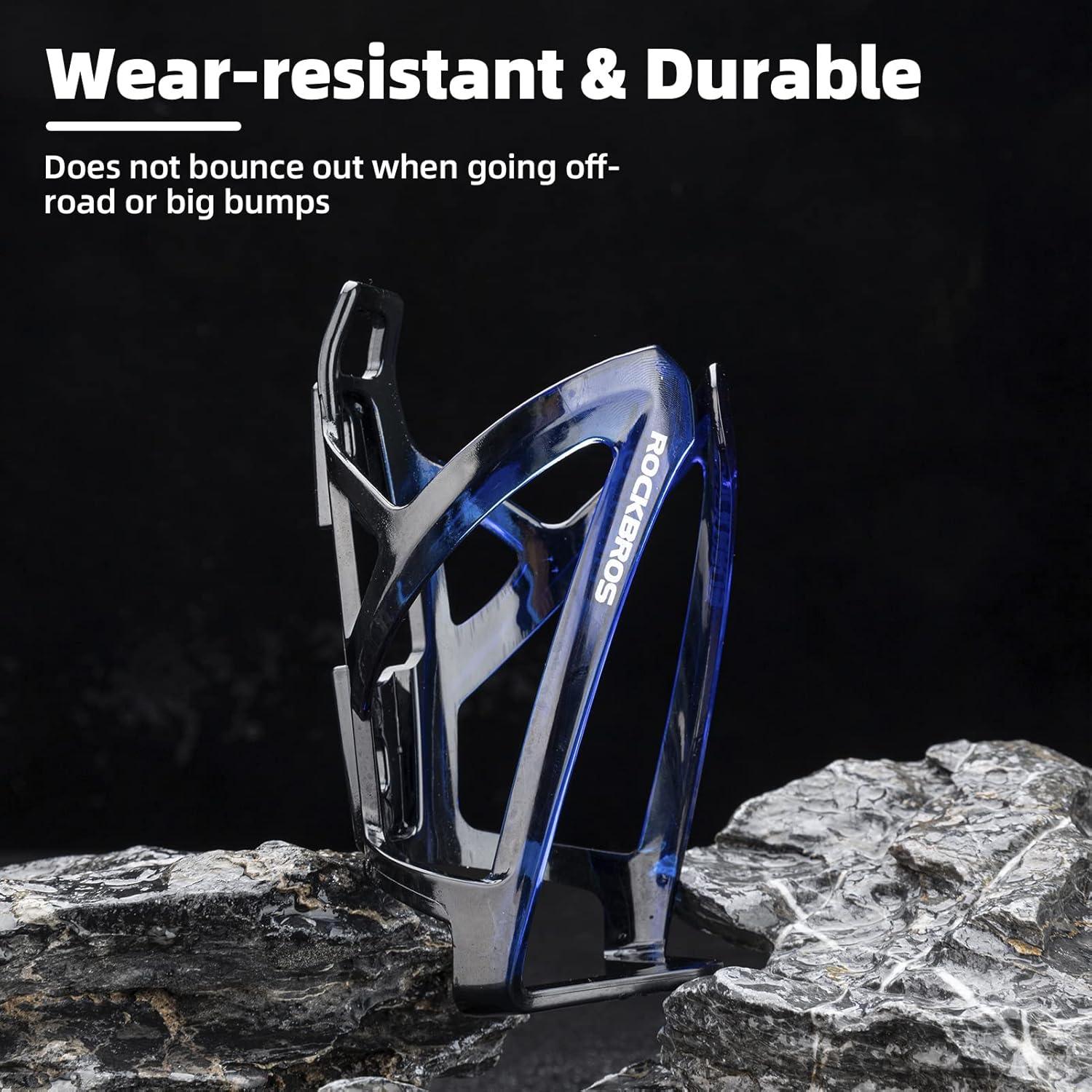 imageROCKBROS Bike Water Bottle Holder UltraLight Bicycle Bottle Cages with Screws Tool Universal Bike Cup Holder Rack for Road MTB Bikesblackbuleblackbule