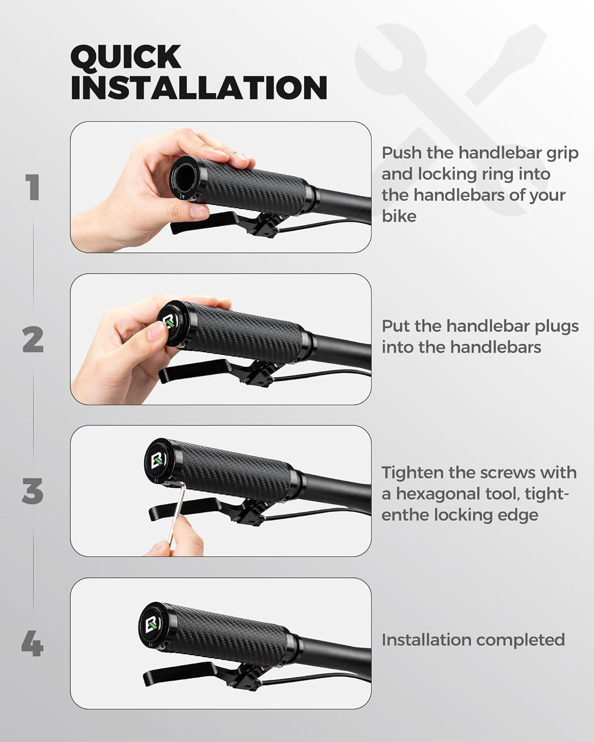 imageROCKBROS Ergonomic Design Mountain Bike GripsDouble Lockon and NonSlip Bike GripsCushioned Comfortable Bicycle Handlebars Gripsfor Commuting