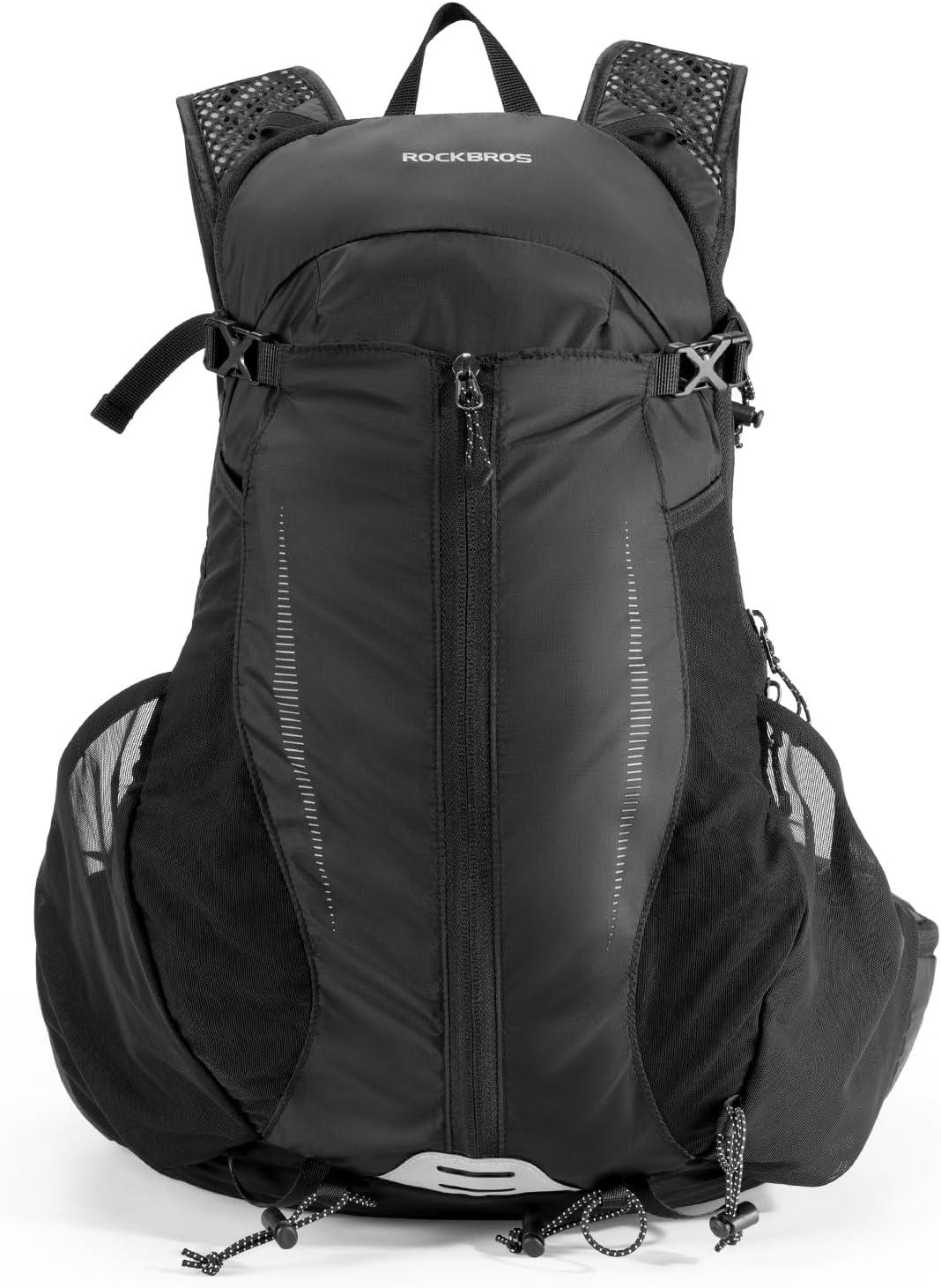 imageROCKBROS Hydration Backpack Lightweight Hydration Pack with 2L TPU Water Bladder 17L Water Backpack Men Women for Hiking Running Biking Climbing Camping